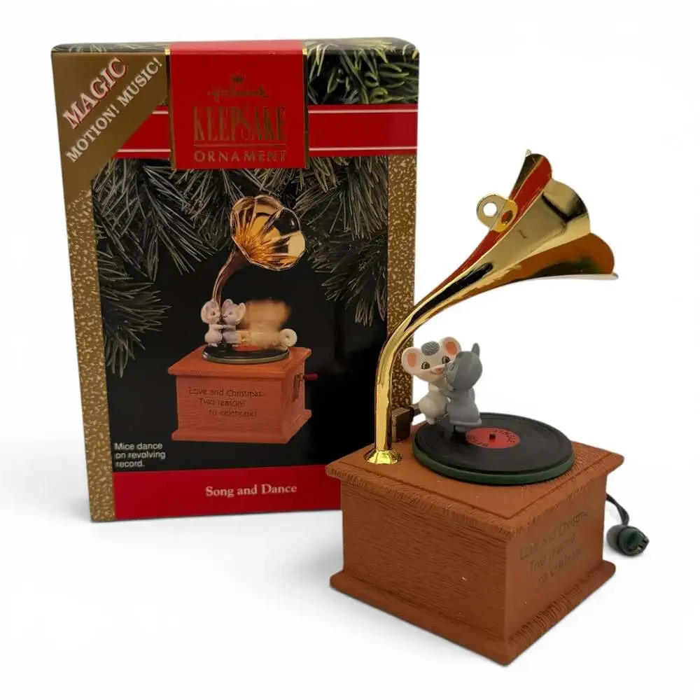 Vintage 1990s Hallmark Keepsake Magic Song & Dance Motion Christmas Ornament